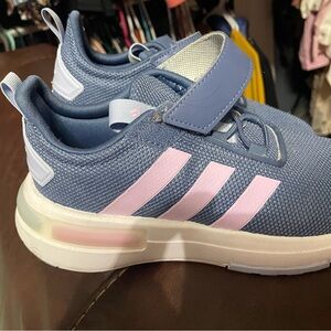 Adidas Kids Blue and Pink Sneakers